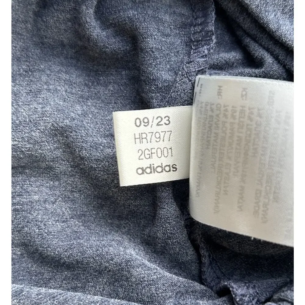 Adidas Heathered Sport Golf Polo Shirt Mens Large Short Sleeve Gray Toftrees CC